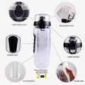 32 OZ Fruit Infuser Water Bottle Bpa-Free Fruit Infusion Sports Flip Top Lid W Drinking Spout Leak Proof Made of Durable Tritan