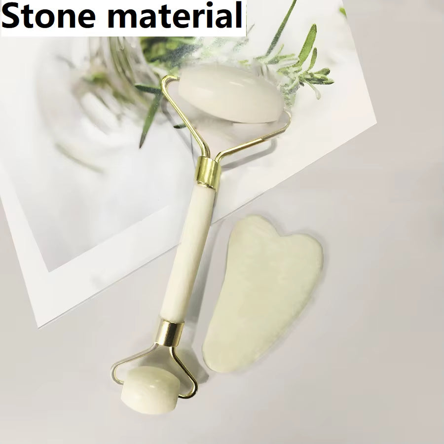 2PCS Gua Sha Facial Resin Stone Gousha Stone for the Face Roller Massager Jade Roller Gousha Stone Gowoman Gua Sha Visage