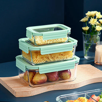 Glass Bento Lunch Box, Meal Prep Containers, Food Storage Containers, Airtight Bento Boxes for Microwave, Oven, Freezer