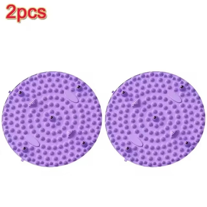 Foot Yoga Massage Acupressure Board Mat Muscle Relaxation round Exercise Mat Fitness Foot Training Acupuncture Physiotherapy