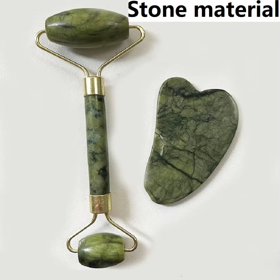 2PCS Gua Sha Facial Resin Stone Gousha Stone for the Face Roller Massager Jade Roller Gousha Stone Gowoman Gua Sha Visage