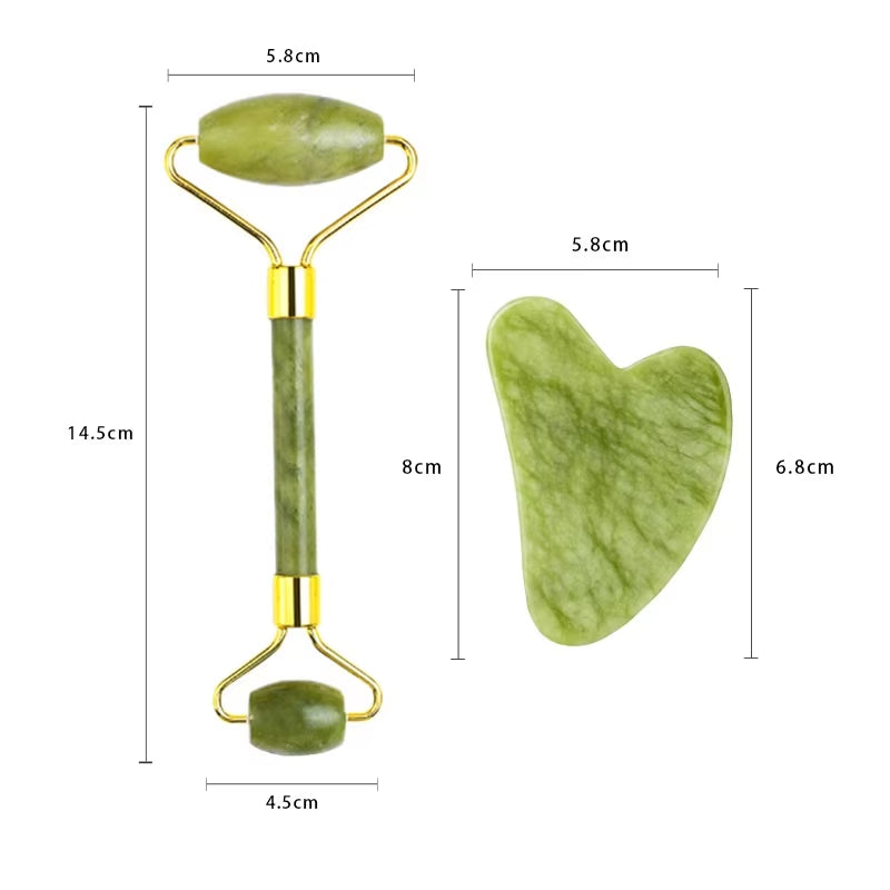 2PCS Gua Sha Facial Resin Stone Gousha Stone for the Face Roller Massager Jade Roller Gousha Stone Gowoman Gua Sha Visage