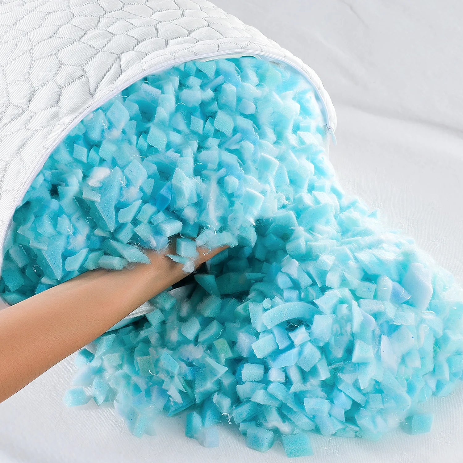QUTOOL Cooling Shredded Memory Foam Pillows Adjustable Loft