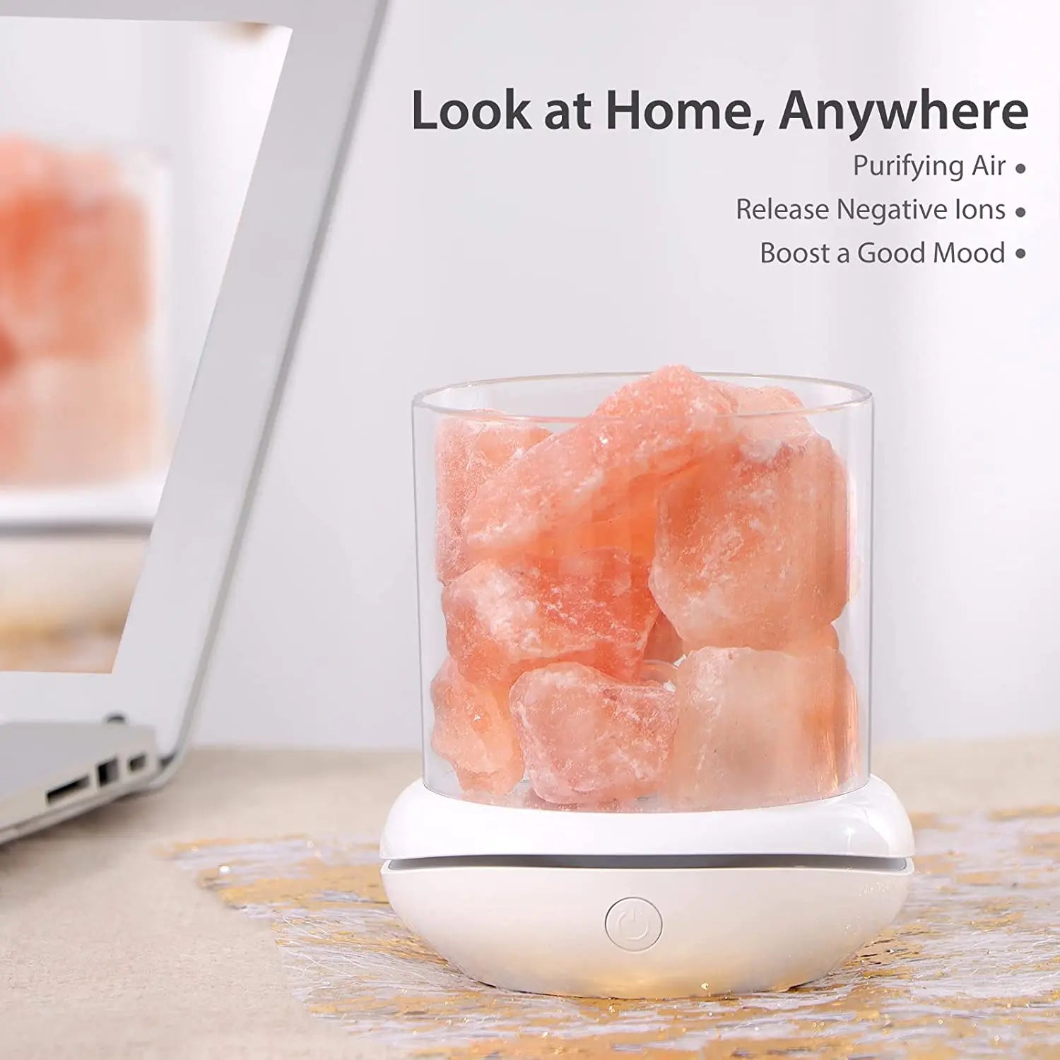 Aroma Lamps Natural Himalayan Salt Lamp USB Pink Salt Rocks Lamp Multi-Color Romantic Night Light for Original Birthday Gifts
