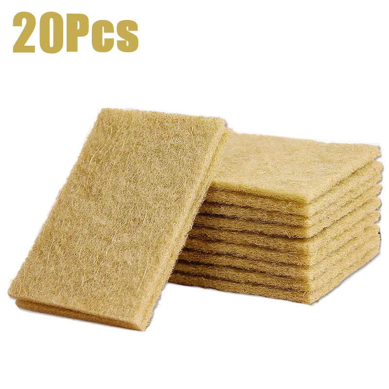3/5/10Pcs Sisal Microfiber Sponge Eco-Friendly Plant Sponges for Dishwashing Natural Fiber Cleaning Cloth Kitchen Accessories