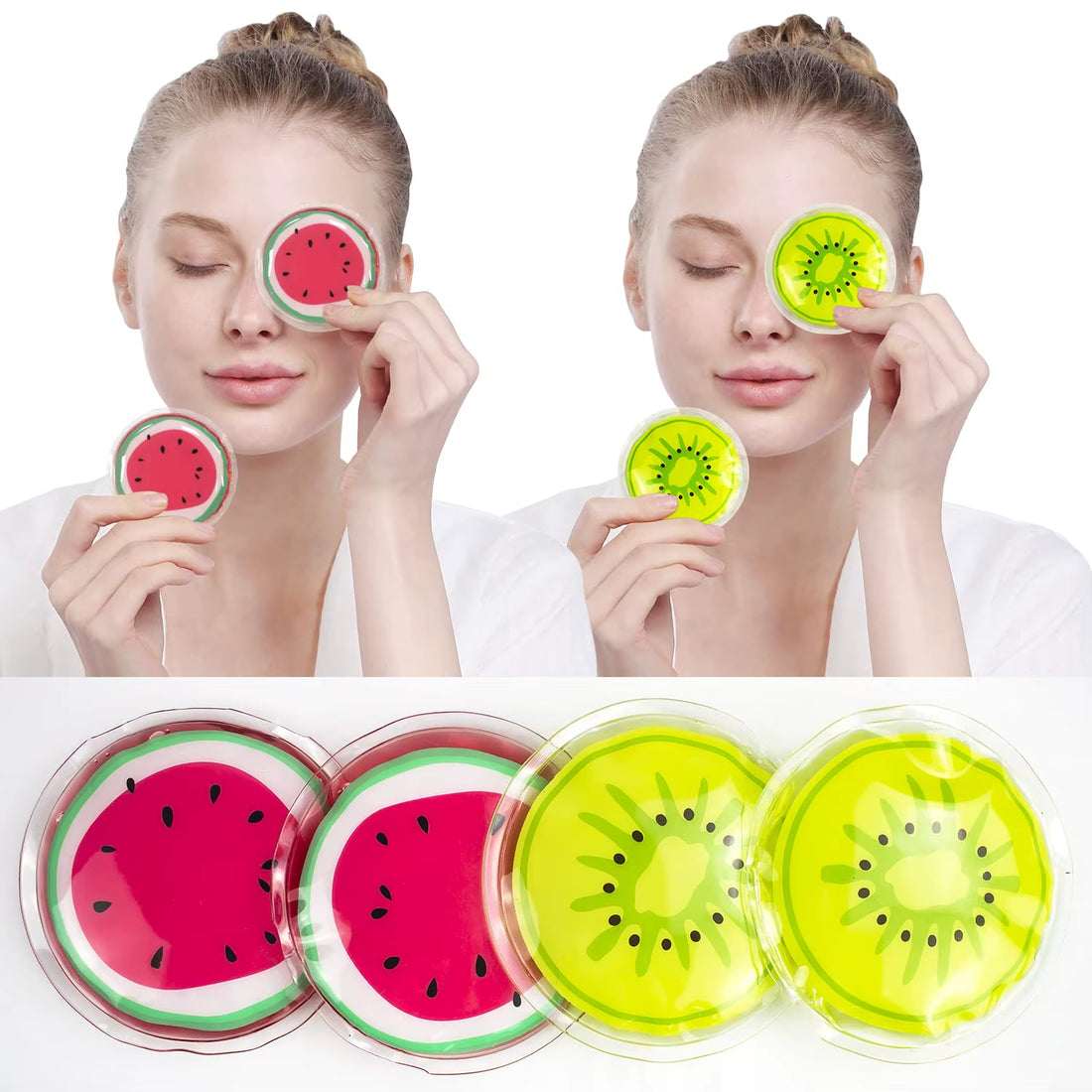 Gel Ice Pack Reusable Cooling Eye Pads and under Eye Patches,Eye Hot Cold Treatment Pack for Redness,Pain Relief and Eye Relax