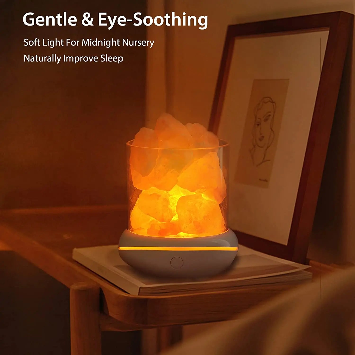 Aroma Lamps Natural Himalayan Salt Lamp USB Pink Salt Rocks Lamp Multi-Color Romantic Night Light for Original Birthday Gifts