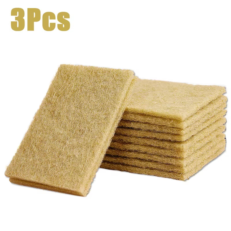 3/5/10Pcs Sisal Microfiber Sponge Eco-Friendly Plant Sponges for Dishwashing Natural Fiber Cleaning Cloth Kitchen Accessories