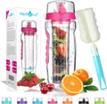32 OZ Fruit Infuser Water Bottle Bpa-Free Fruit Infusion Sports Flip Top Lid W Drinking Spout Leak Proof Made of Durable Tritan