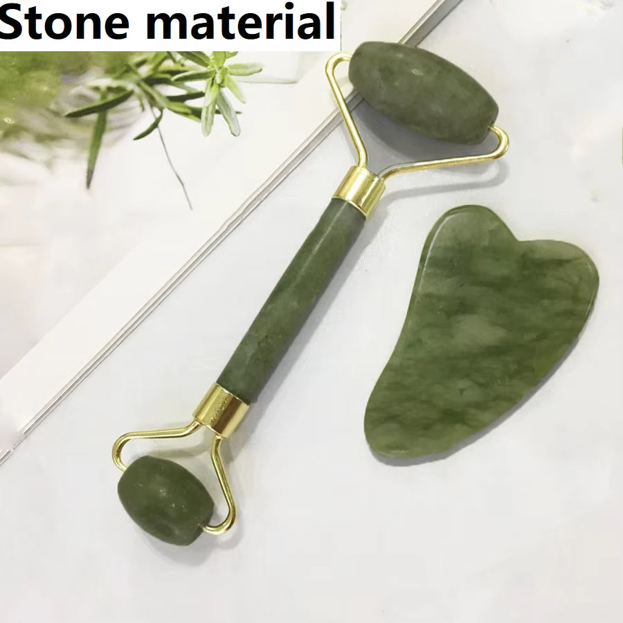 2PCS Gua Sha Facial Resin Stone Gousha Stone for the Face Roller Massager Jade Roller Gousha Stone Gowoman Gua Sha Visage