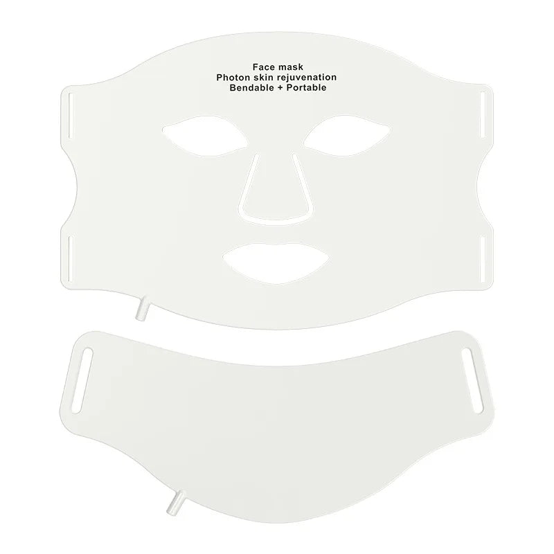 Silicone LED Mask Face with Neck 7 Colors LED Photon Red Light Therapy for Anti-Aging Wrinkles Skin Rejuvenation Beauty Mask
