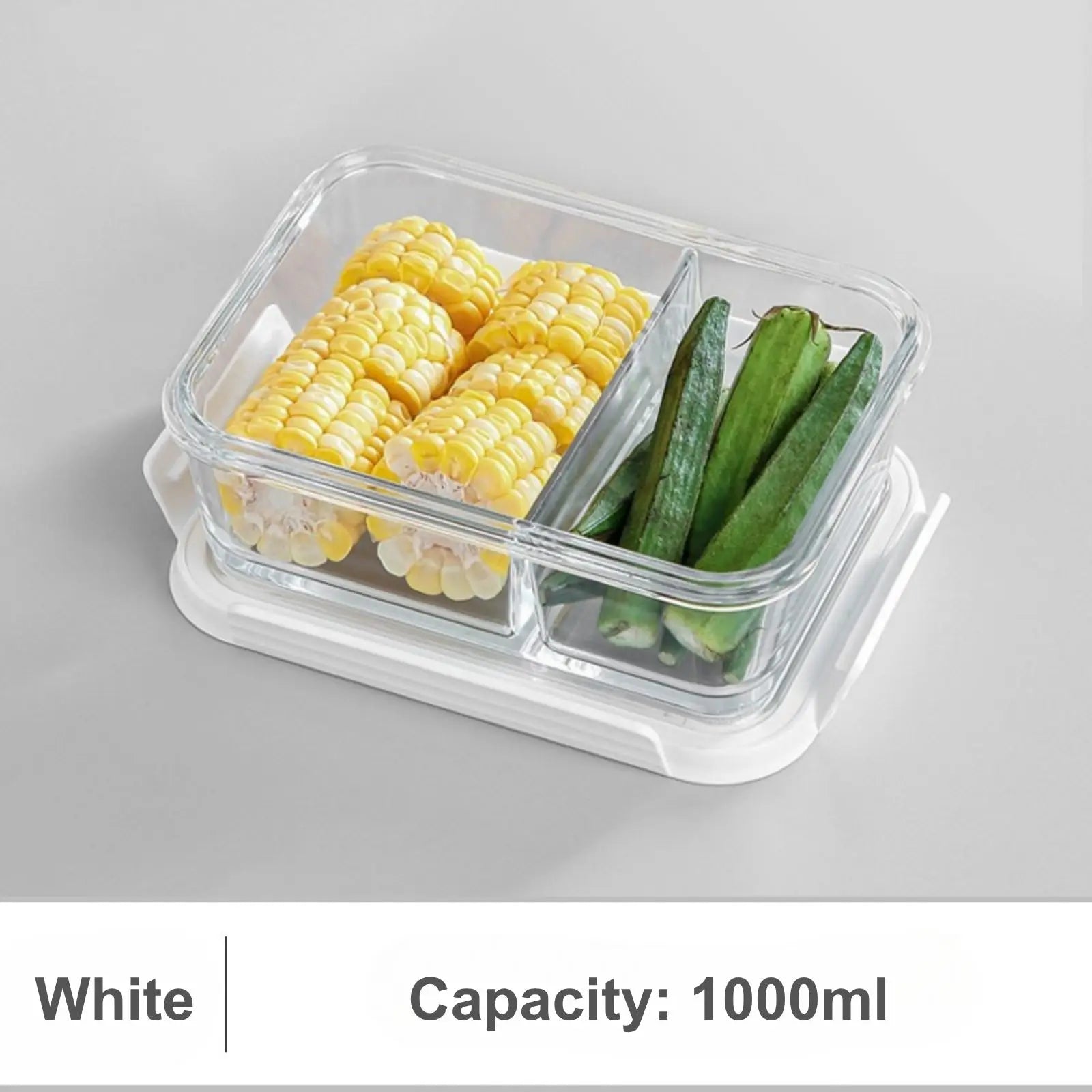 Glass Bento Lunch Box, Meal Prep Containers, Food Storage Containers, Airtight Bento Boxes for Microwave, Oven, Freezer