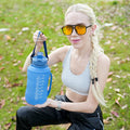 2L/64Oz Silicone Water Bottles Collapsible Travel Water Bottle Roll up Foldable Water Bottles with Straws Travel Camping Hiking