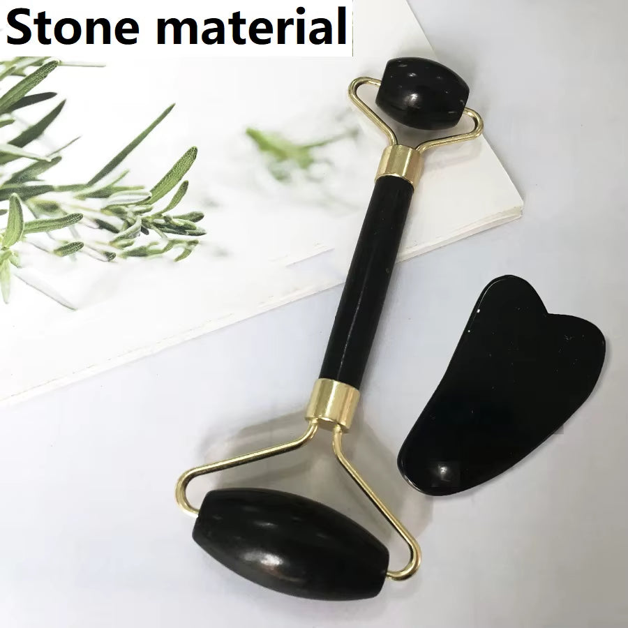 2PCS Gua Sha Facial Resin Stone Gousha Stone for the Face Roller Massager Jade Roller Gousha Stone Gowoman Gua Sha Visage