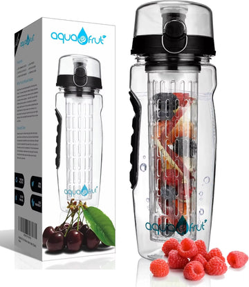 32 OZ Fruit Infuser Water Bottle Bpa-Free Fruit Infusion Sports Flip Top Lid W Drinking Spout Leak Proof Made of Durable Tritan