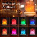 Aroma Lamps Natural Himalayan Salt Lamp USB Pink Salt Rocks Lamp Multi-Color Romantic Night Light for Original Birthday Gifts